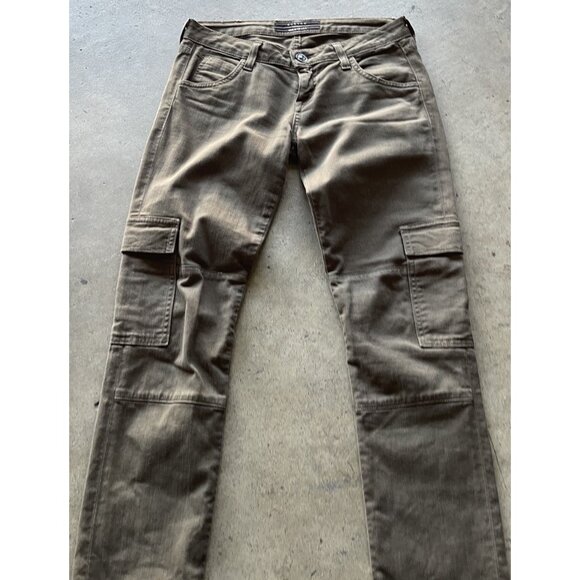 Hudson Jeans Women’s Barbara Black Size 26 Cargo Multi Pocket Brown USA Made - Picture 2 of 16